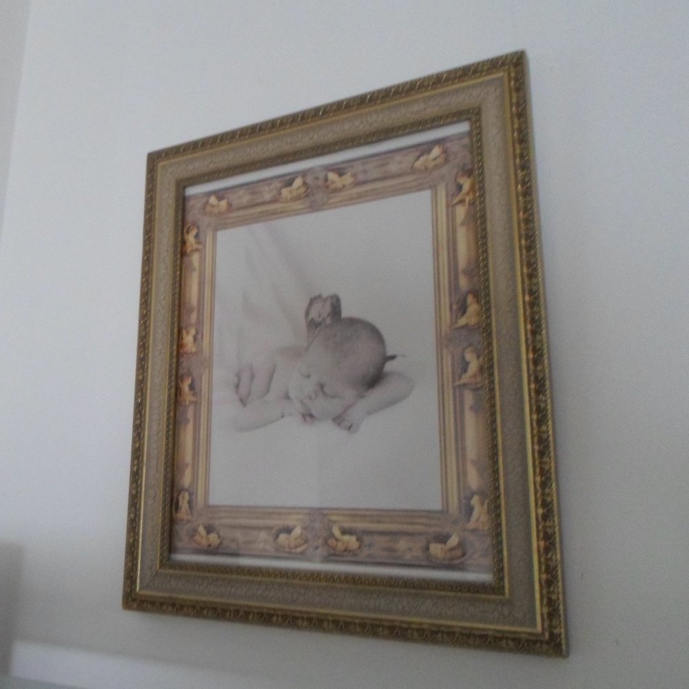 Anne Geddes Framed Print – Sleeping Newborn Baby with Butterfly Wings